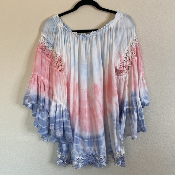 Surf Gypsy tie dyed boho flowy top women’s M EUC runs big - Picture 5 of 5